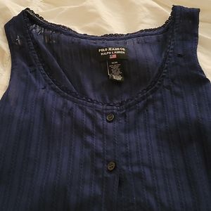 Polo Jeans Co. Navy Button Down tank